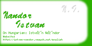 nandor istvan business card